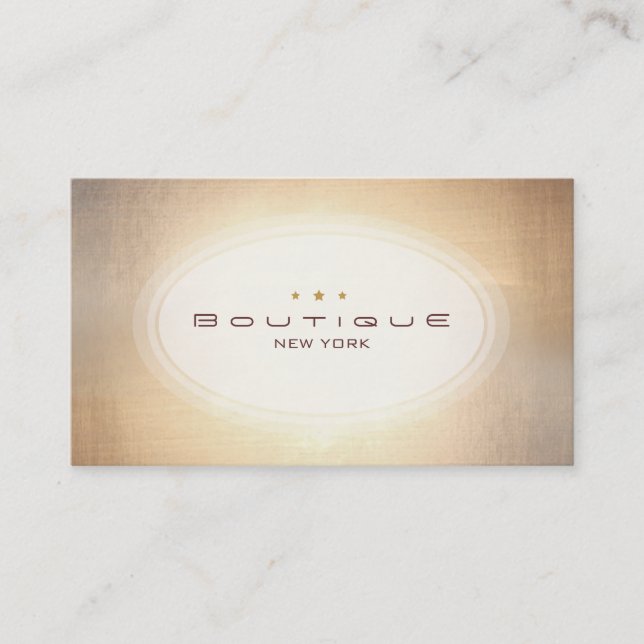 Simple Gold Foil Look Beauty and Fashion Business Card (Front)