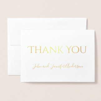 Simple Gold Foil Thank You with Signature Foil Card