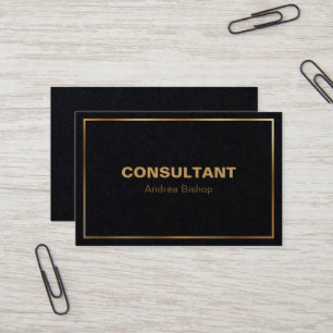 Simple Gold Frame Classic Business Card