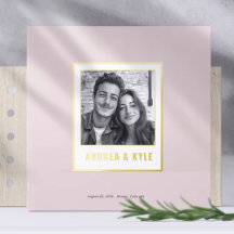 Simple Gold Frame Wedding Photo