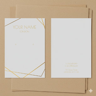 Simple gold geometric light earring display card