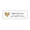 Simple Gold Glitter Heart Return Address