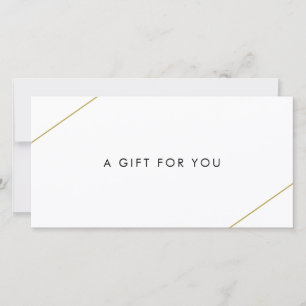 Simple Gold Lines Modern Business Gift Certificate