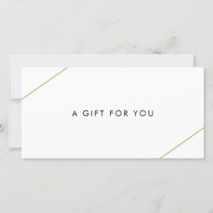 Simple Gold Lines Modern Business Gift Certificate
