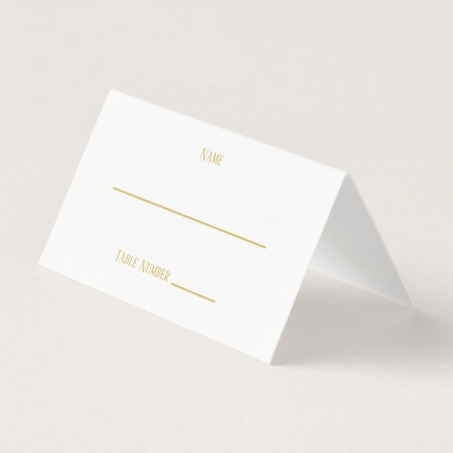 Simple Gold - Place Card (Front)