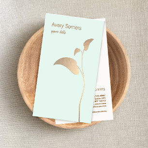 Simple Gold Plant Health and Wellness Business Card