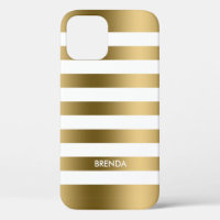 Simple Gold Stripes On White Background