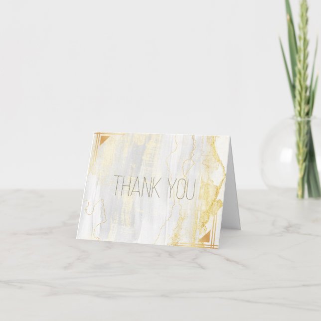 Simple gold thank you card (Front)