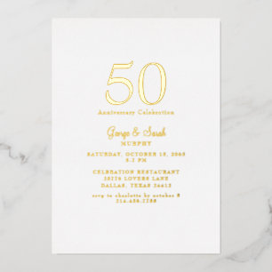 Simple Gold Wedding Anniversary Party