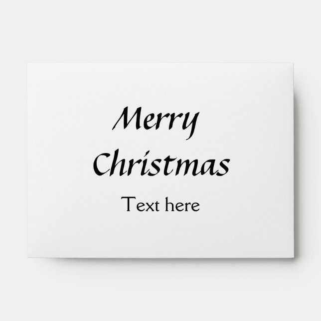Simple golden add your text merry Christmas custom Envelope (Front)