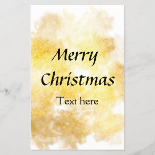 Simple golden add your text merry Christmas custom Flyer