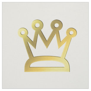 Simple Golden Crown Fabric Swatch