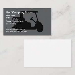 Simple Golf Cart Theme Business Cards