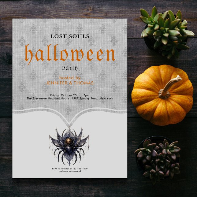 Simple gothic Halloween party Invitation (Creator Uploaded)