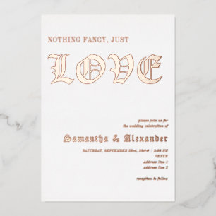 Simple Gothic Nothing Fancy Just Love Wedding