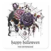 Simple gothic roses & skull Halloween party
