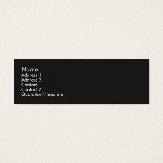 Simple graceful retro black surface mini business card