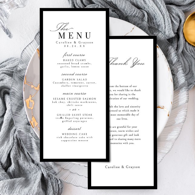 Simple Graceful Script Typography Wedding Menu (Simple Graceful Script Typography Wedding Menu)