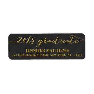 Simple Grad Chalkboard Graduation Address Label