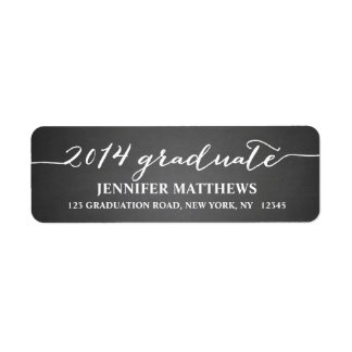 Simple Grad Chalkboard Graduation Address Label