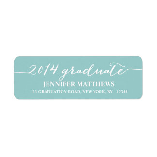 Simple Grad Graduation Return Address Label