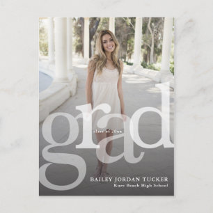 Simple GRAD Overlay Class of Graduation Invitation