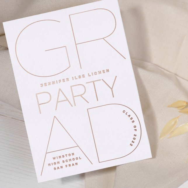 SIMPLE GRAD PARTY Class of 2023 ROSE Gold Pressed (Creator Uploaded)