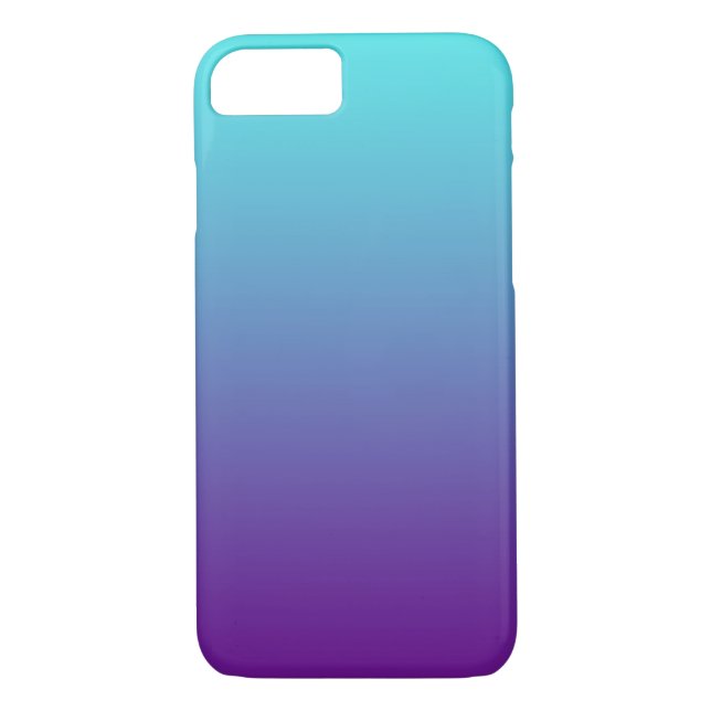 Simple Gradient Background Purple Turquoise Blue Case-Mate iPhone Case (Back)