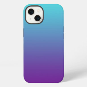 Simple Gradient Background Purple Turquoise Blue iPhone 13 Case