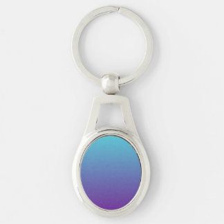 Simple Gradient Background Purple Turquoise Blue Key Ring