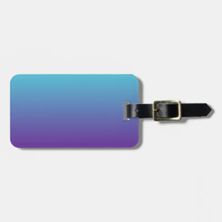 Simple Gradient Background Purple Turquoise Blue Luggage Tag