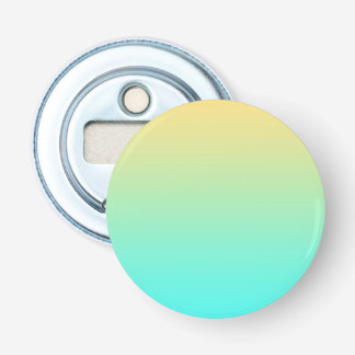 Simple Gradient Pastel Yellow Turquoise Bottle Opener