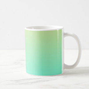 Simple Gradient Pastel Yellow Turquoise Coffee Mug