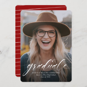 Simple graduate photo graduation announcement