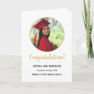 Simple Graduate Photo Modern Graduation Card