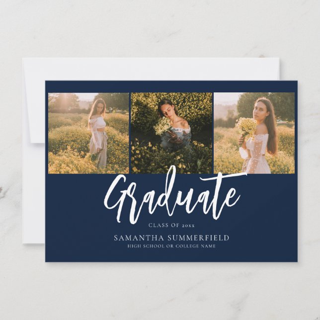 Simple Graduation 2025 Script Photos Announcement (Front)