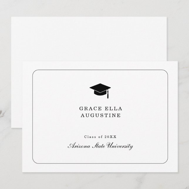 Simple Graduation Announcement (Front/Back)