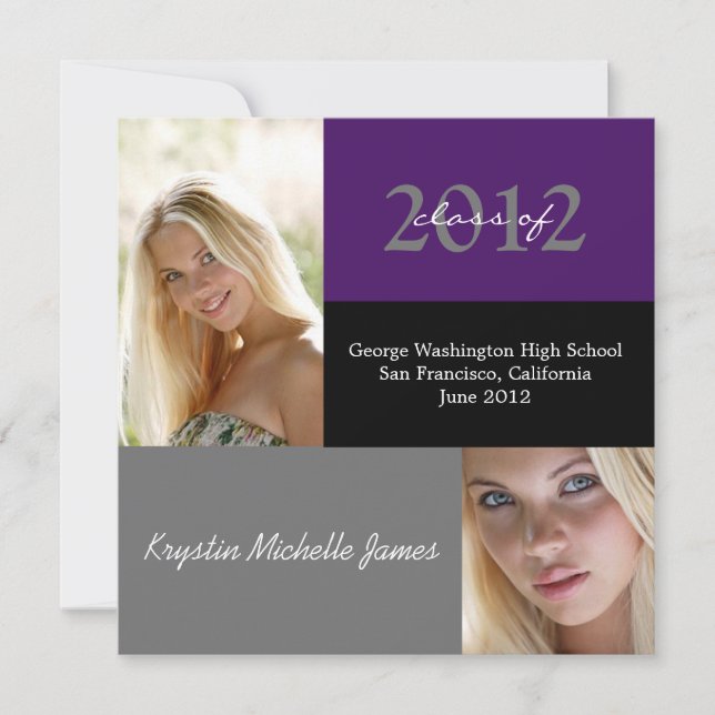 Simple Graduation Announcement (Front)
