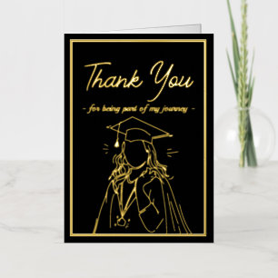 Simple Graduation Announcement Thank You Card