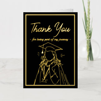 Simple Graduation Announcement Thank You Card