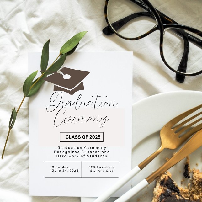 Simple Graduation Ceremony Announcement (Simple Graduation Ceremony Announcement
)