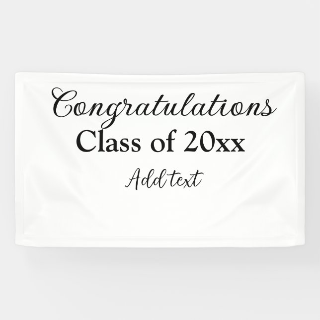 Simple graduation congratulations minimal add clas banner (Horizontal)