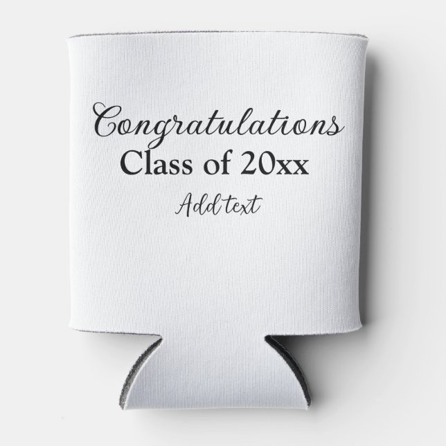 Simple graduation congratulations minimal add clas can cooler (Front)