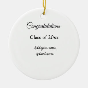 Simple graduation congratulations minimal add clas ceramic tree decoration