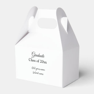 Simple graduation congratulations minimal add clas favour box