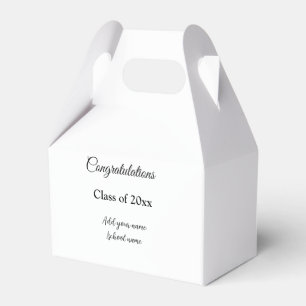 Simple graduation congratulations minimal add clas favour box
