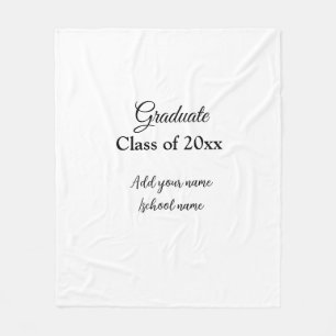 Simple graduation congratulations minimal add clas fleece blanket