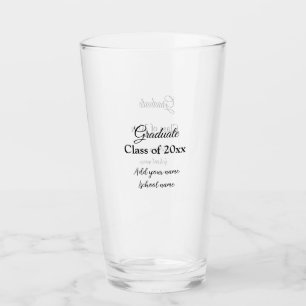 Simple graduation congratulations minimal add clas glass