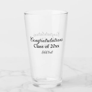 Simple graduation congratulations minimal add clas glass