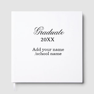 Simple graduation congratulations minimal add clas guest book